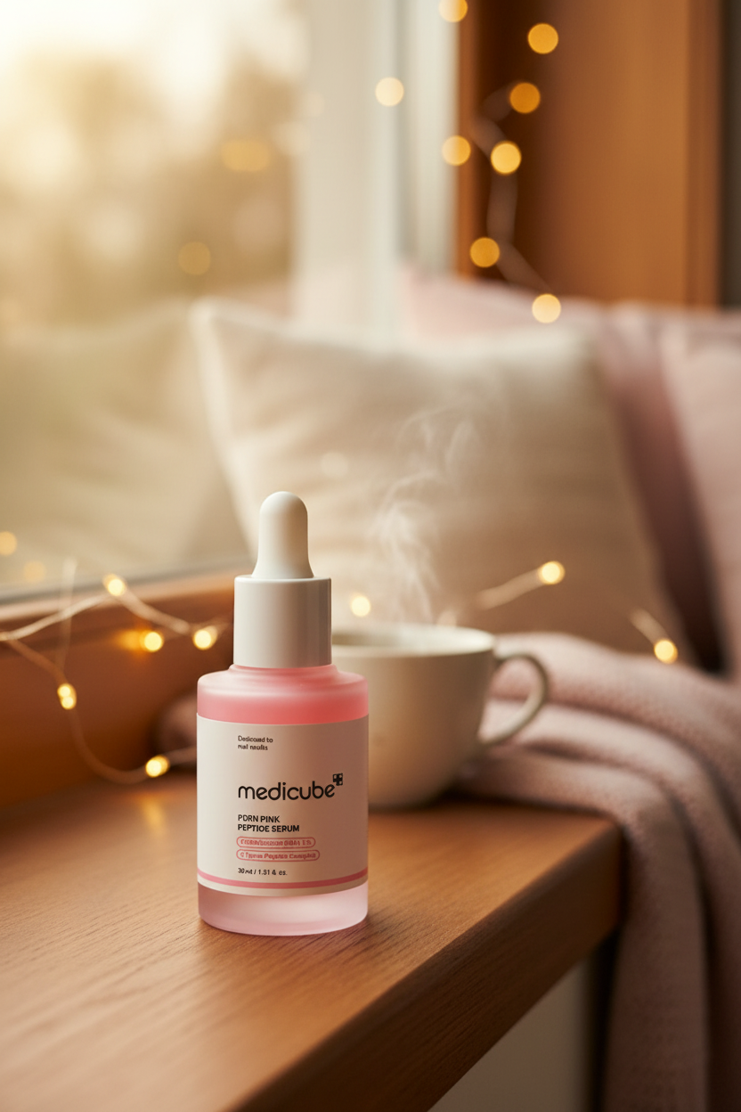 Medicube Peptide Serum home background